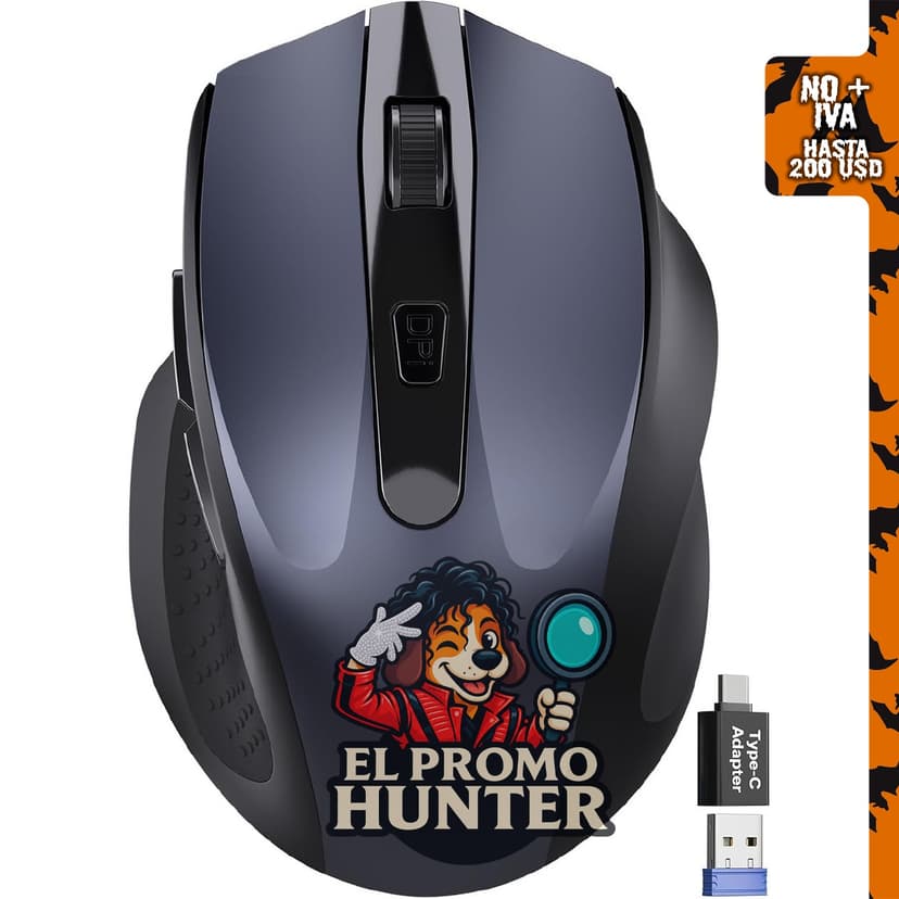 Ratón inalámbrico silencioso para laptop.