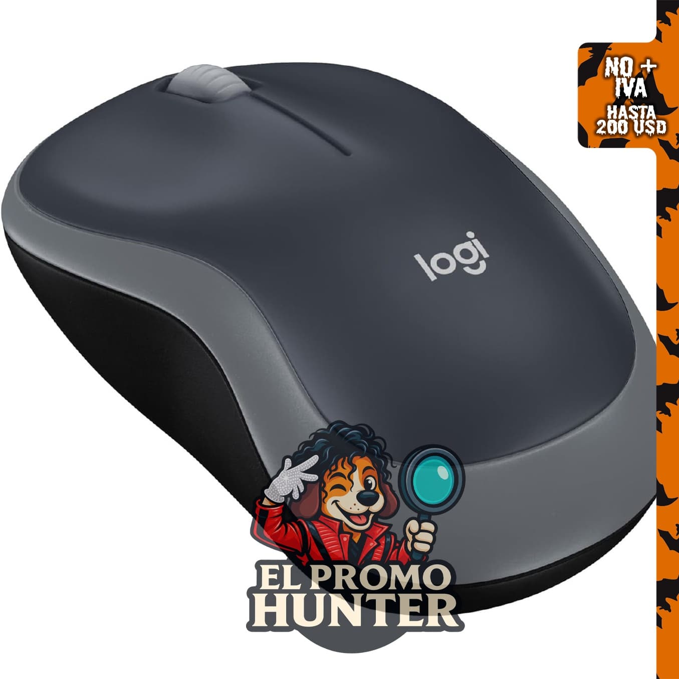Logitech Ratón inalámbrico ambidiestro compacto M185 de 2,4 GHz - Gris