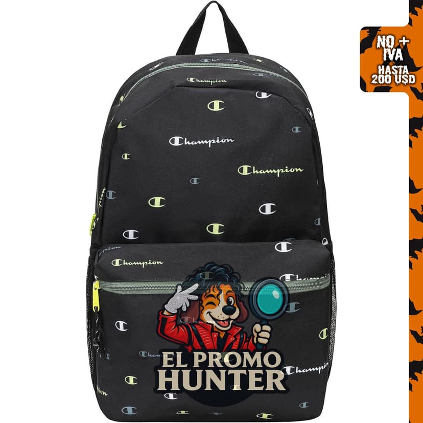 Mochila Champion Merit, con correas acolchadas, bolsillo para botella y compartimento para laptop.