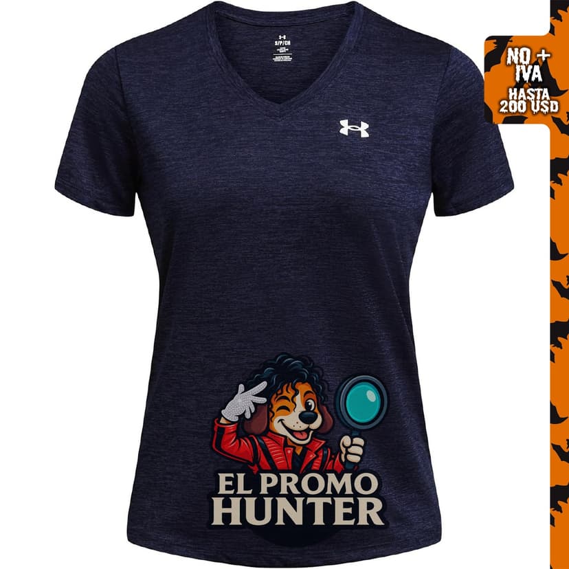 Camiseta de manga corta con cuello en V para mujer Under Armour Tech Twist.