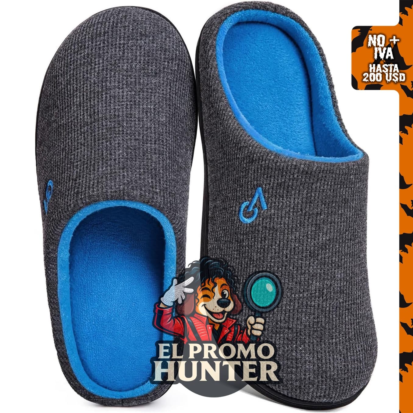 VeraCosy Pantuflas de espuma viscoelástica de dos tonos para hombre.