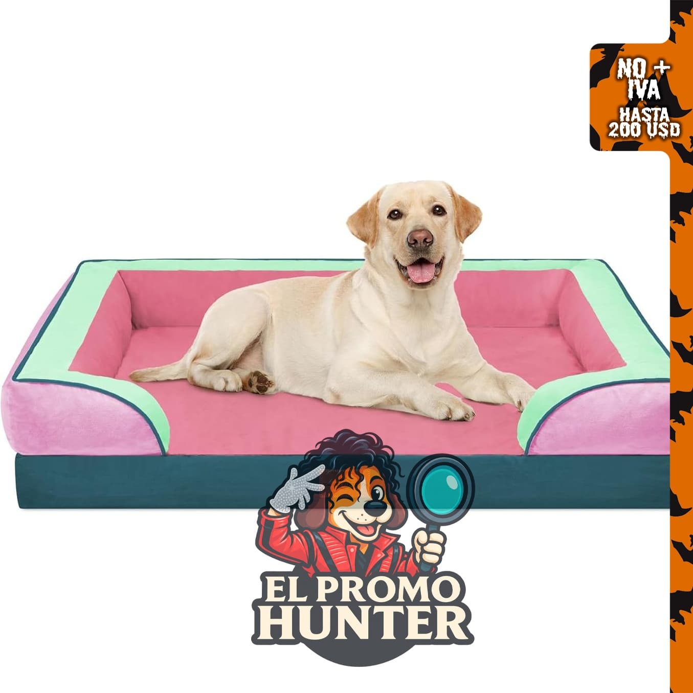 Comfort Expression Cama ortopédica para perros extra grandes con cojín.