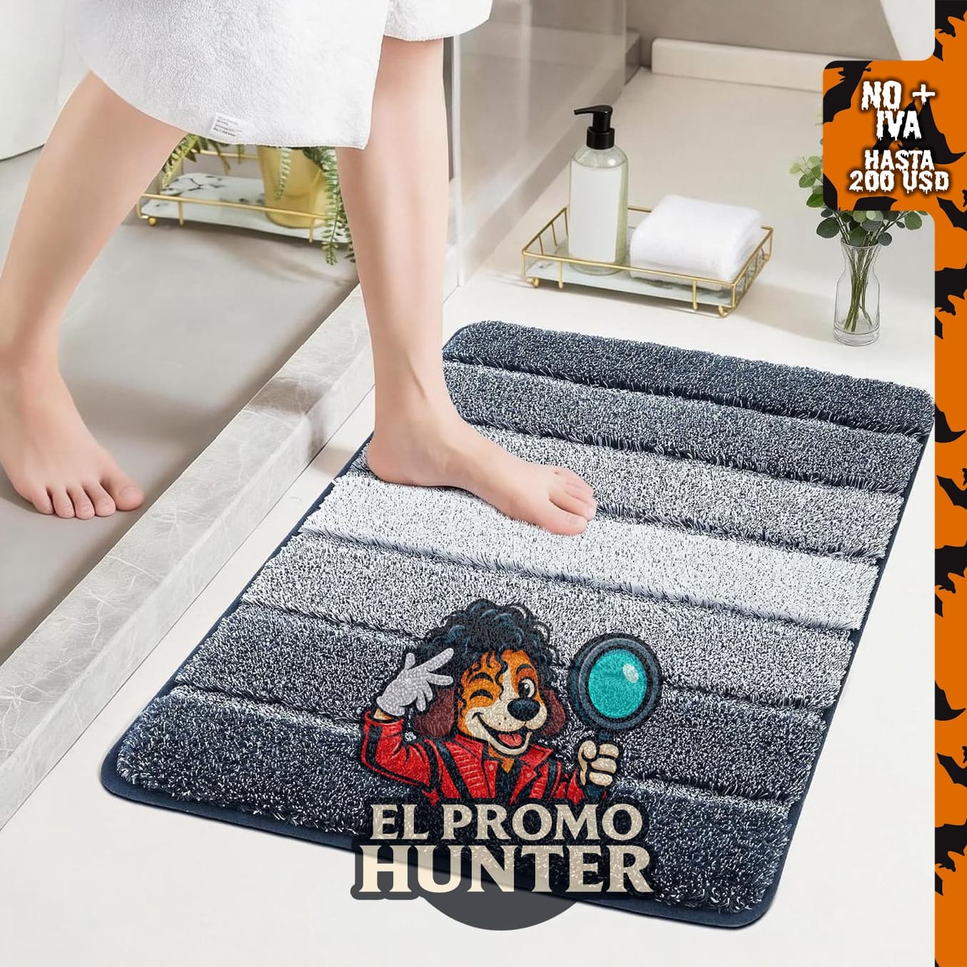 COSY HOMEER - Alfombra de baño de 24 x 17 pulgadas (61 x 43 cm), ultra suave y absorbente.
