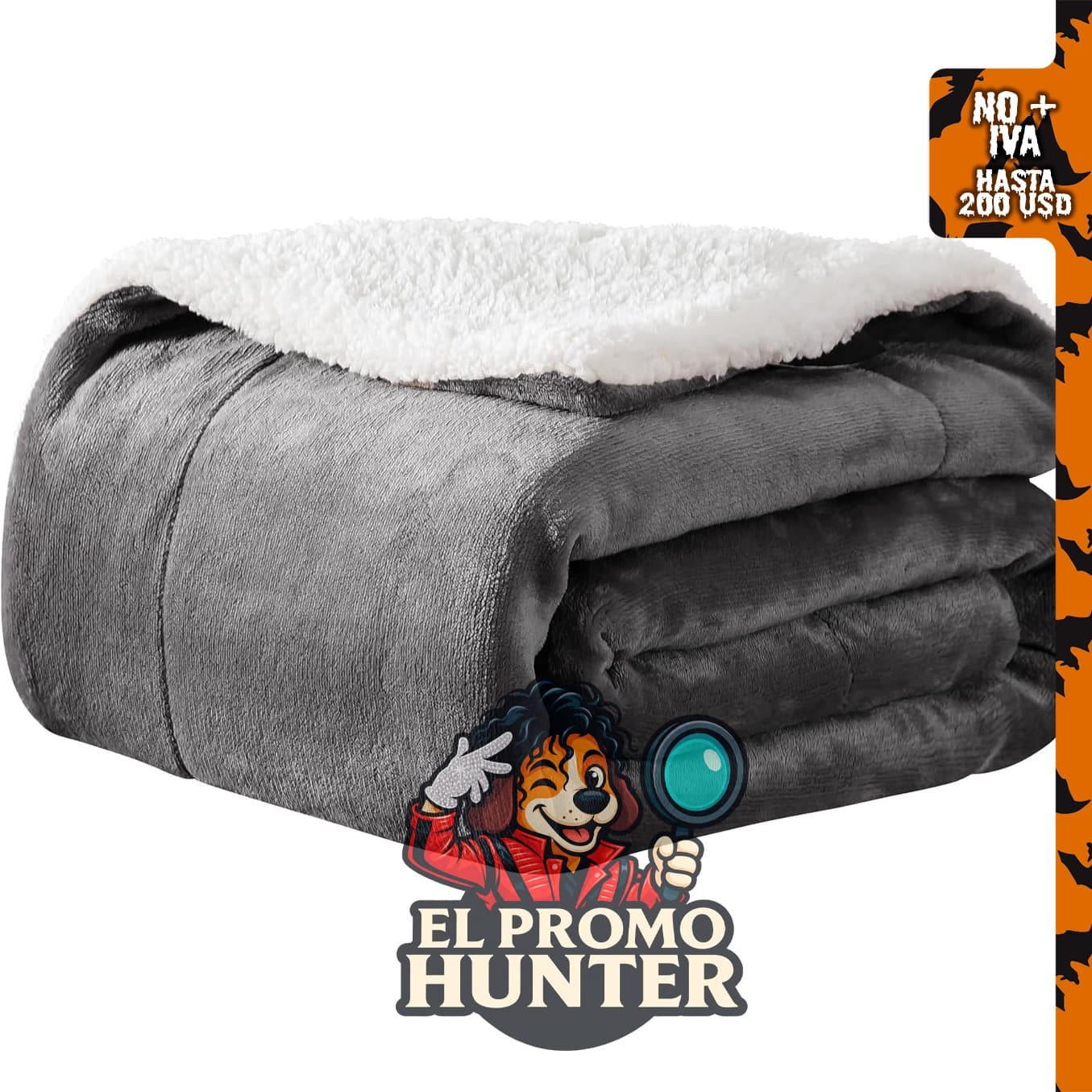 WDCOZY Manta de forro polar Sherpa de 127 x 152 cm, manta de cama suave.