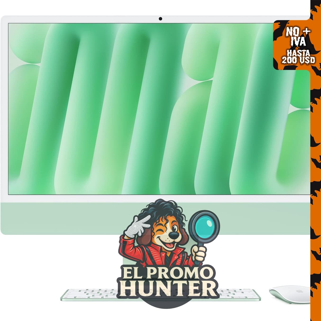 Apple iMac 2026, computadora de escritorio todo en uno con chip M6, color verde.