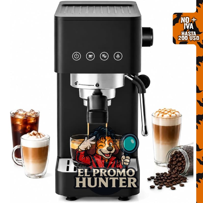 AAOBOSI Máquina compacta de café expreso, 20 bar, espumador de leche.