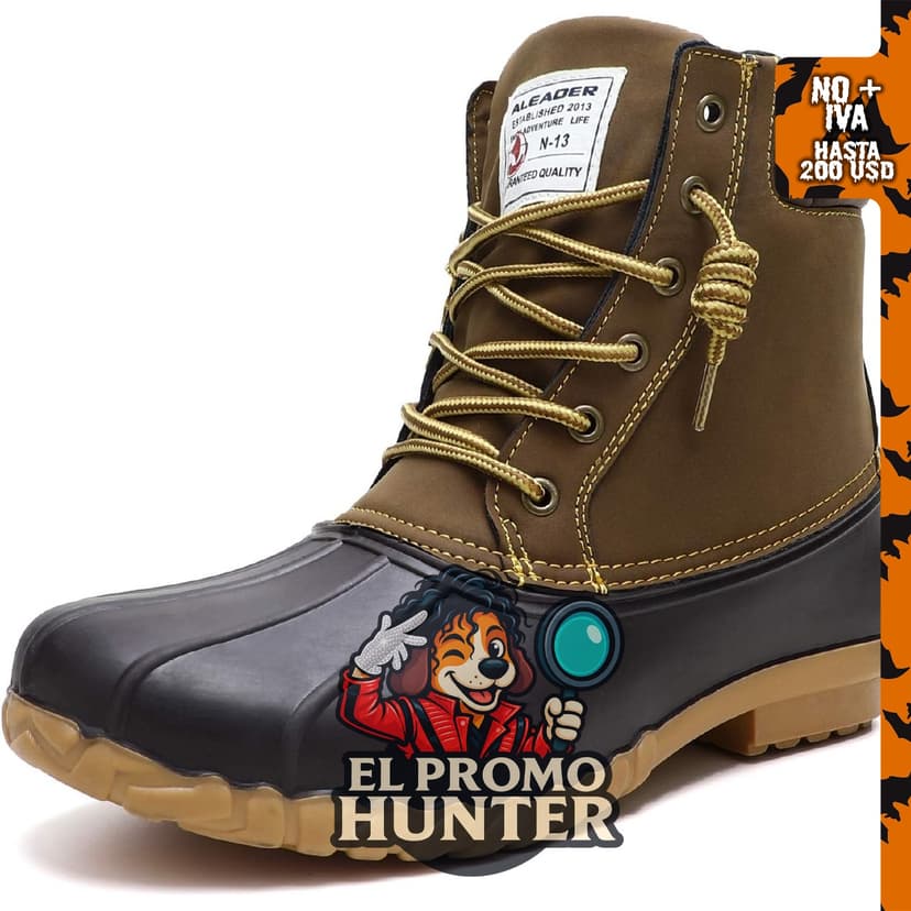 ALEADER Botas de Pato para Hombre, cáscara impermeable y forro de piel aislado.