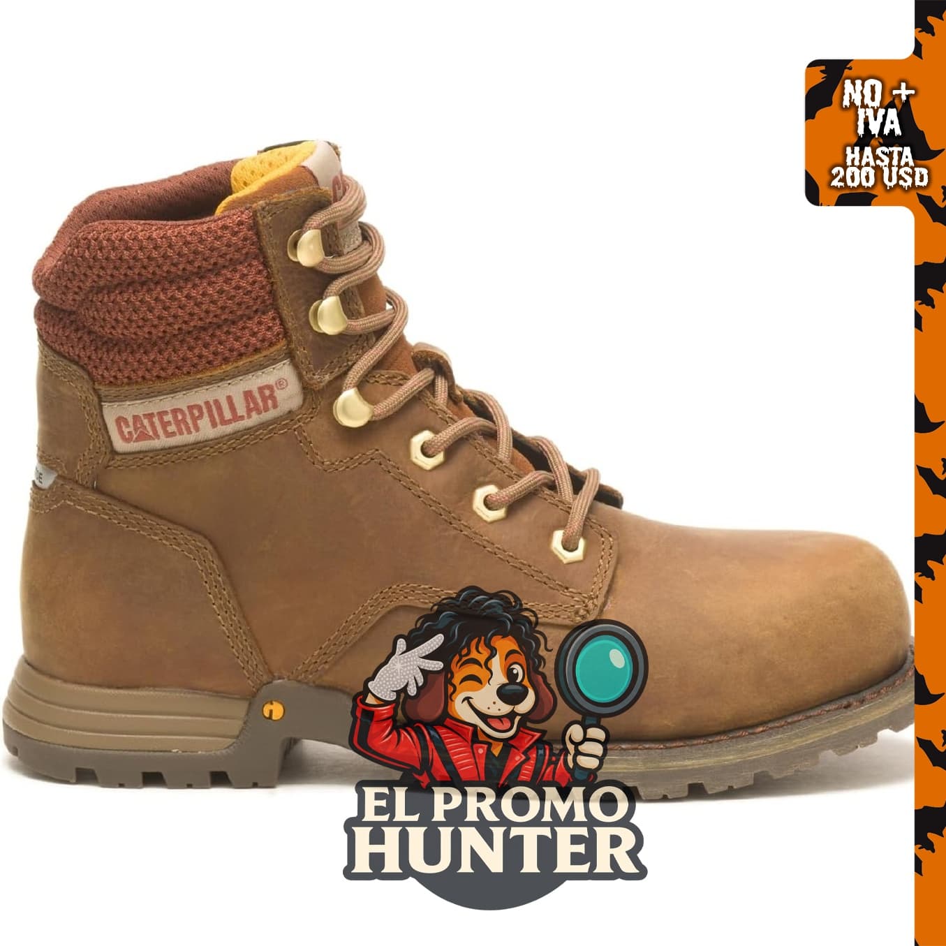 Cat Footwear Puntera de acero Paisley de 6" para mujer, diseñado para trabajo y seguridad.