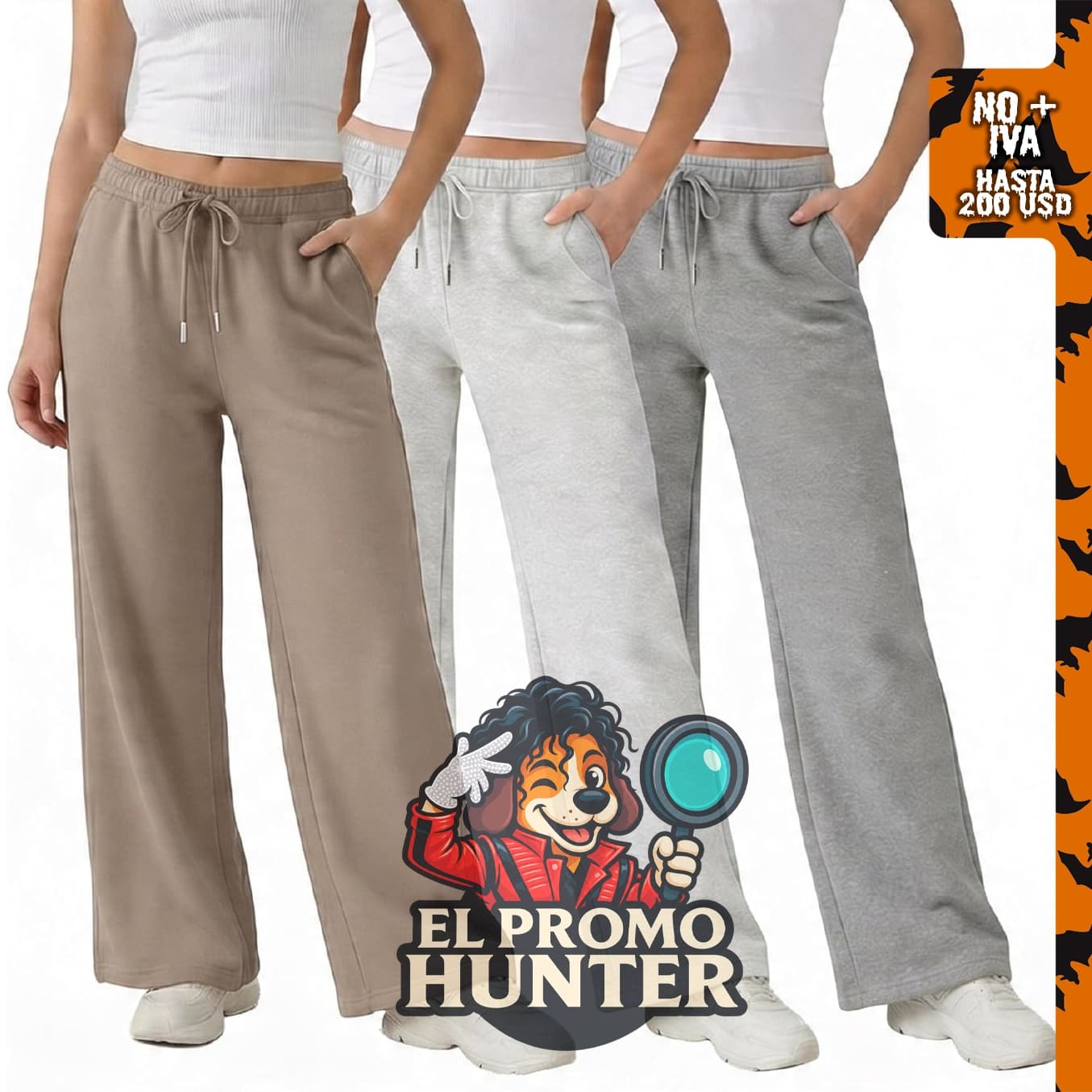 Paquete de 3 pantalones deportivos de forro polar de pierna.