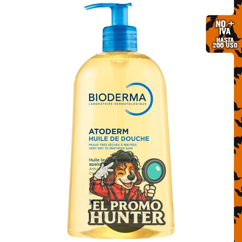 Bioderma Atoderm Shower Oil, aceite limpiador para rostro y cuerpo, para piel seca y atópica.