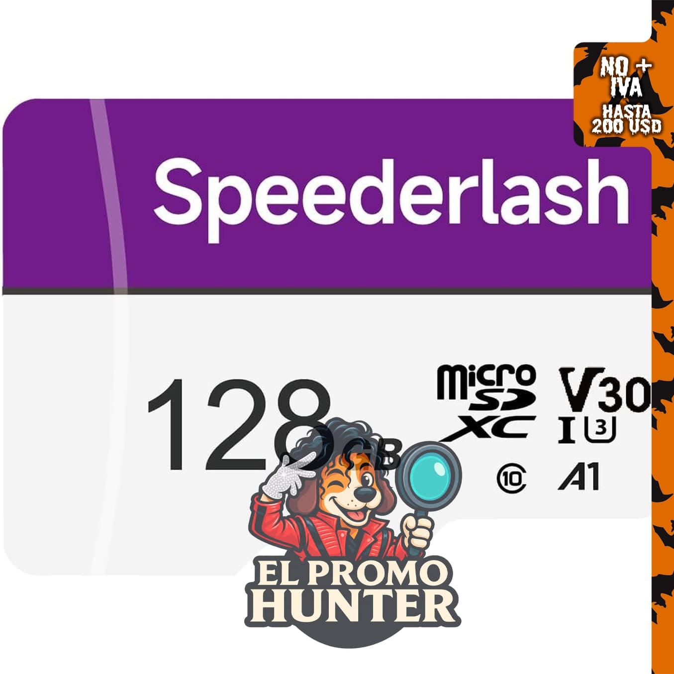 Speederlash Tarjeta Micro SD de 128 GB con adaptador, U3 A1.