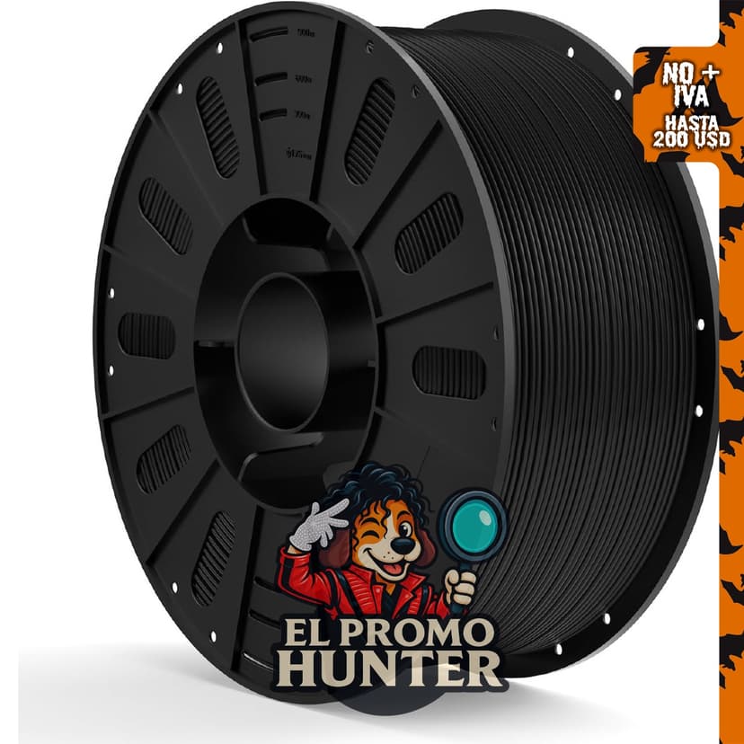 ELEGOO Filamento PLA para impresora 3D, color negro, 3 kg (6.6 lbs).