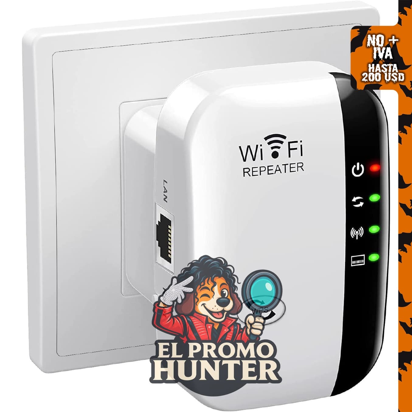 Jancane Amplificador de señal WiFi, extiende cobertura hasta 5300 pies cuadrados.
