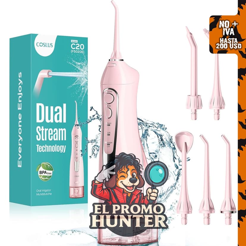 COSLUS ADA Aceptado C20 - Púas de hilo dental de agua, juego profesional.