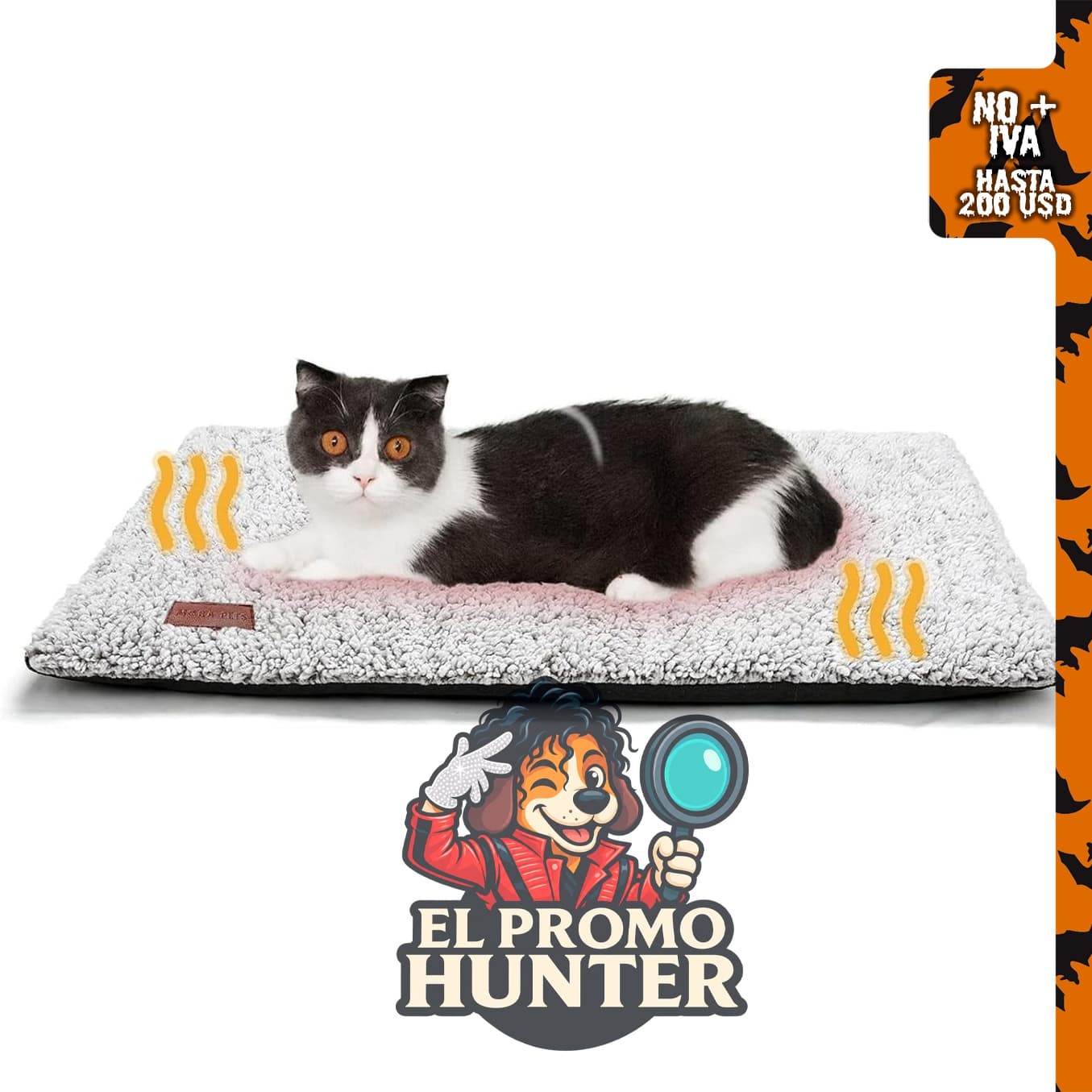 Cama autocalentable para gatos y perros.