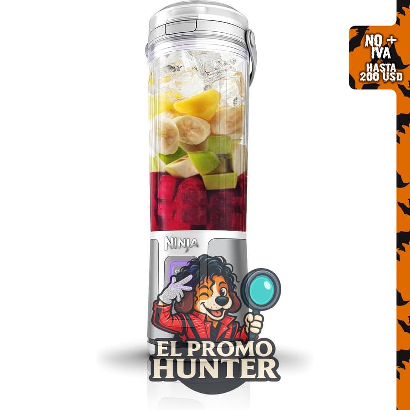 Ninja Blast Batidora portátil inalámbrica, 18 oz (532 ml), color blanco.