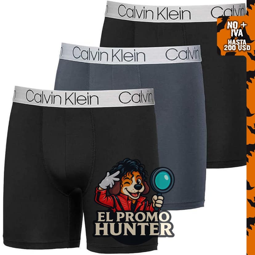 Calvin Klein paquete de 3 calzoncillos de tiro bajo elásticos de algodón para hombre.