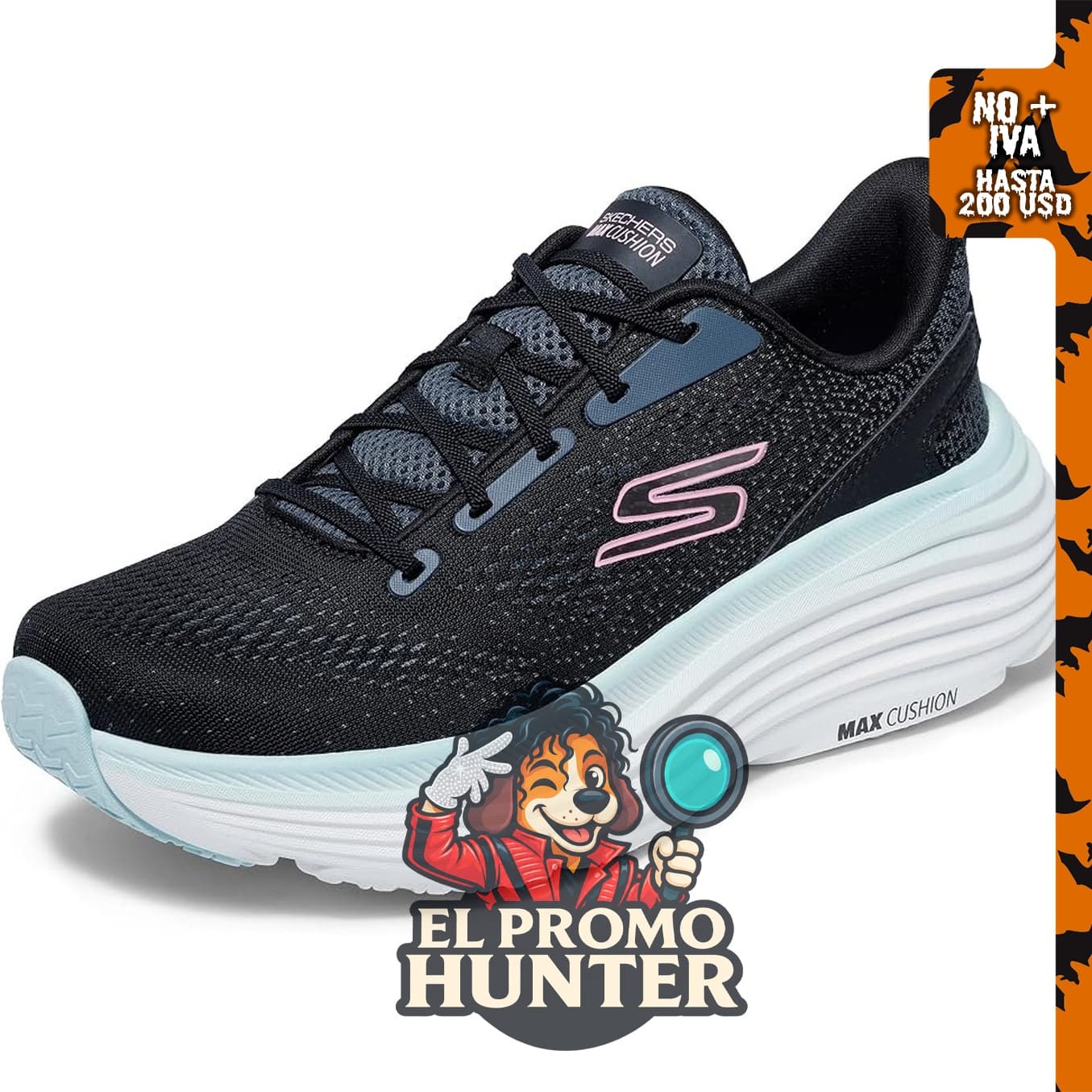 Skechers Max Cushioning Endeavour Kauska para mujer, calzado con diseño de amortiguación.