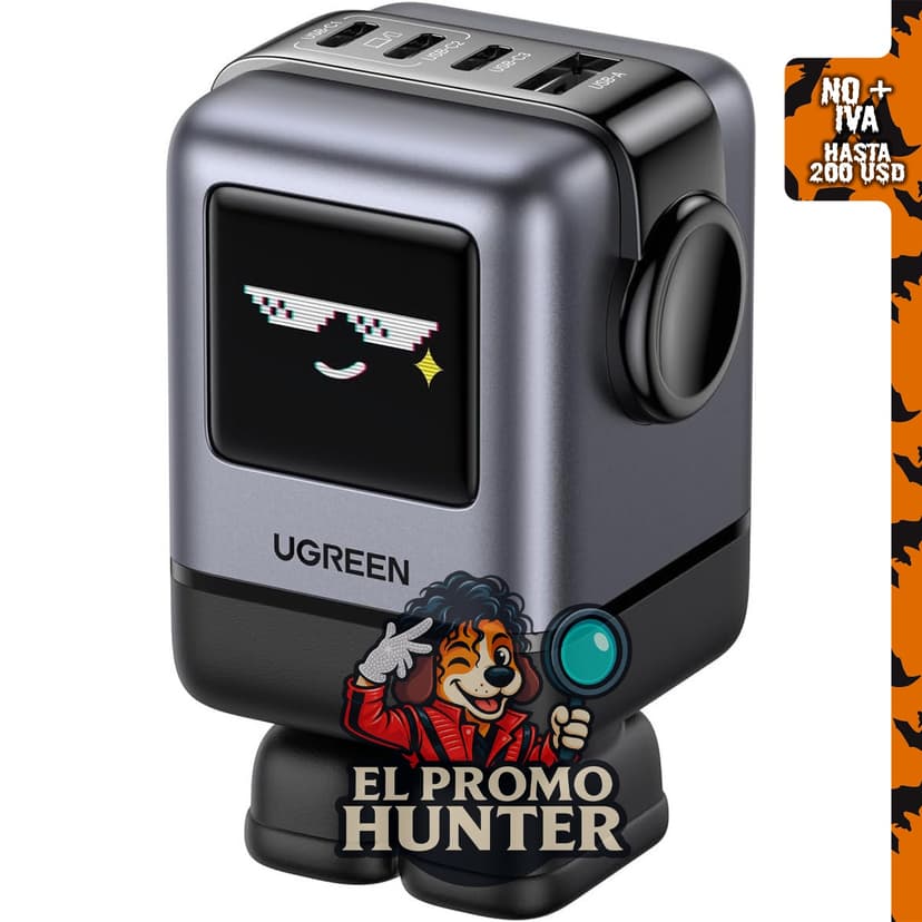 UGREEN Uno - Cargador de pared USB C de 4 puertos, 100 W.