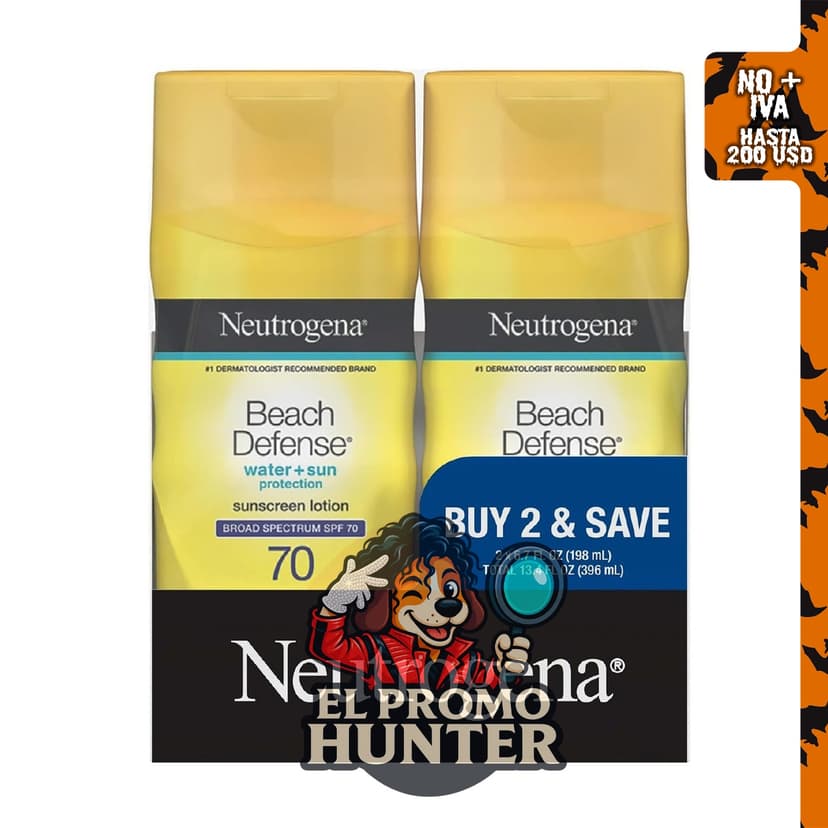 Neutrogena Beach Defense Loción de protección solar SPF 70, 198 ml