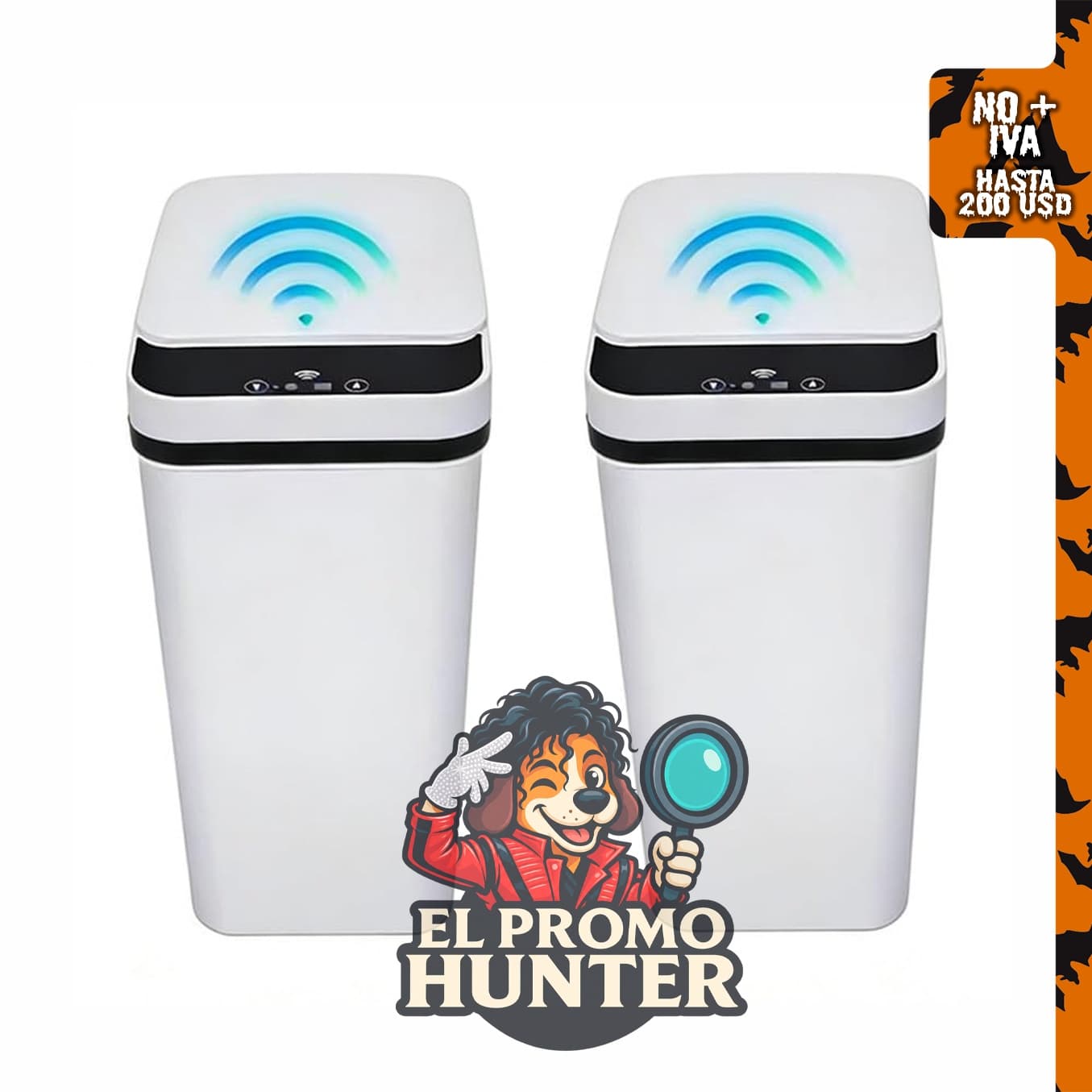 Paquete de 2 botes de basura QSFWCSM para baño, diseño inteligente.