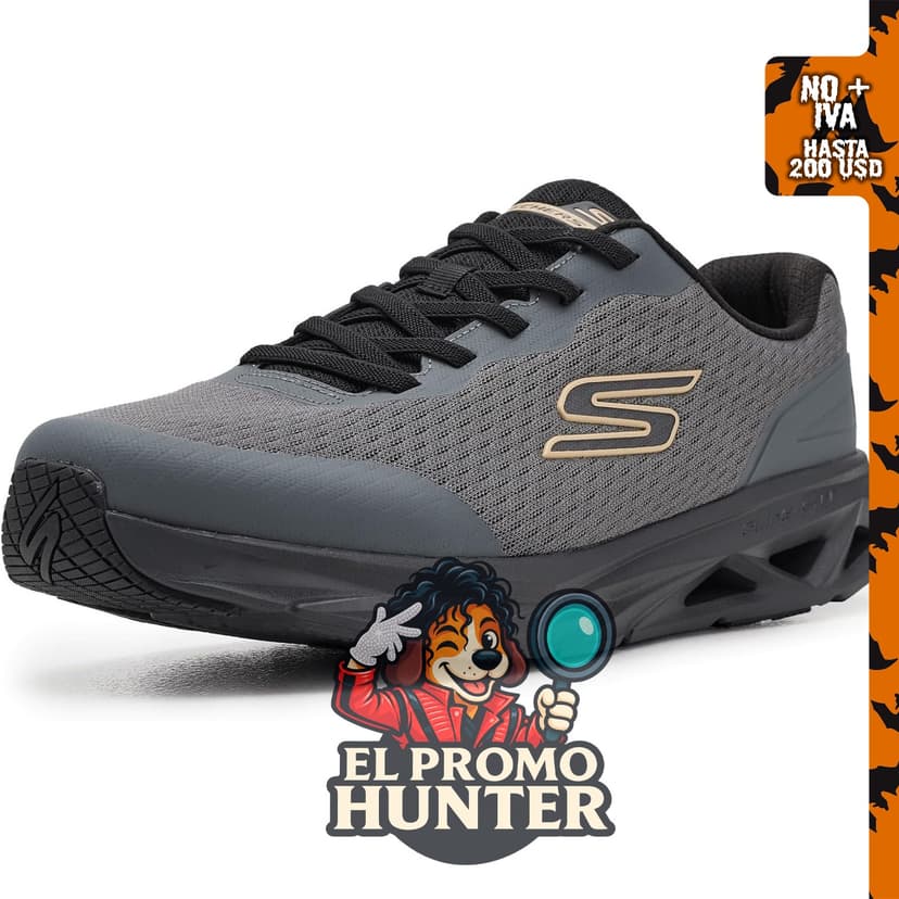 Skechers Glide Step Vortex Avalin para hombre, calzado deportivo con suela de goma y plantilla acolchada.