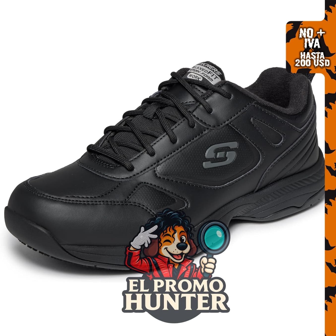 Skechers Dighton, zapatos de trabajo para hombre, antideslizantes y atléticos.