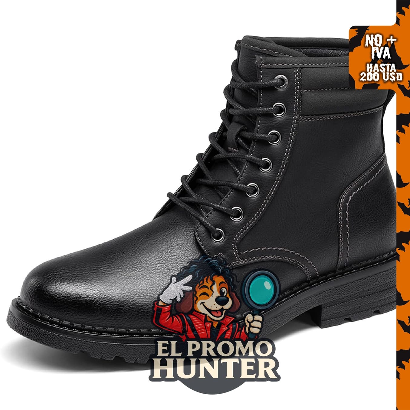 Bruno Marc Botas de vestir Oxford con cordones al tobillo para hombre.