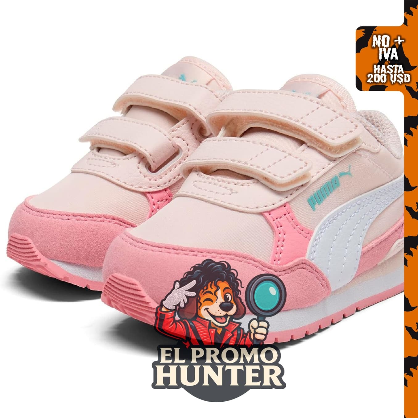 Zapatillas Puma ST Runner Hook and Loop para niñas.