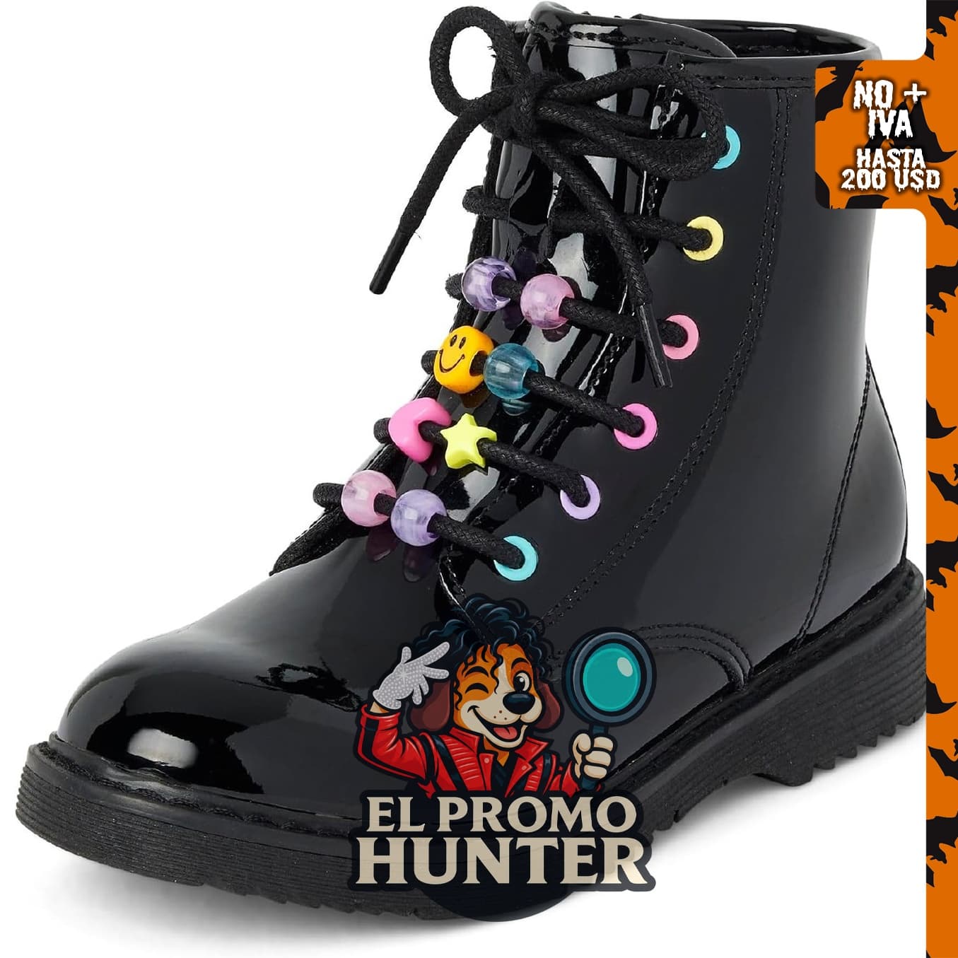Botas de combate con cordones para niñas de The Children's Place.