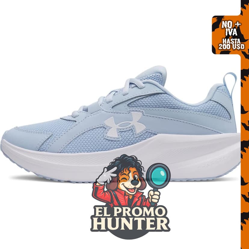 Under Armour Zapatillas Charged Assert 11 para niña, diseñadas para ofrecer soporte y comodidad.