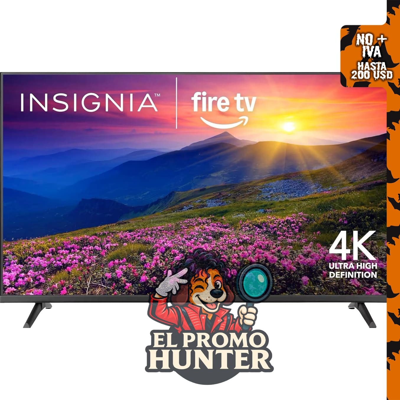 INSIGNIA 55" (140 cm) Clase F50 Series LED 4K UHD Smart Fire TV con control remoto por voz Alexa.